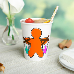 Gingerbread Puppet  Paper Cups