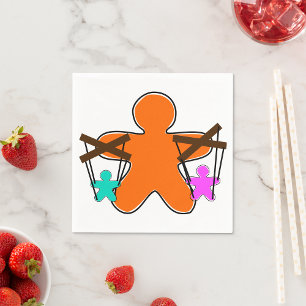 Gingerbread Puppet Paper Napkins