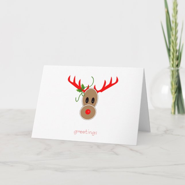 Gingerbread Reindeer Christmas Cards (Front)