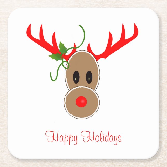 Gingerbread Reindeer Coasters (Front)