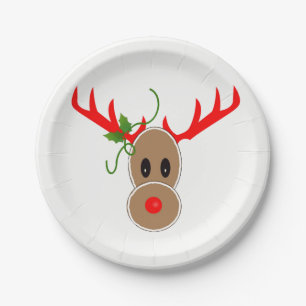 Gingerbread Reindeer Plates