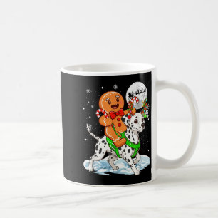 Gingerbread Ridding Dalmatian Reindeer Christmas B Coffee Mug