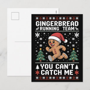Gingerbread Runners: Speed, Fun, and Holiday Spiri Postcard