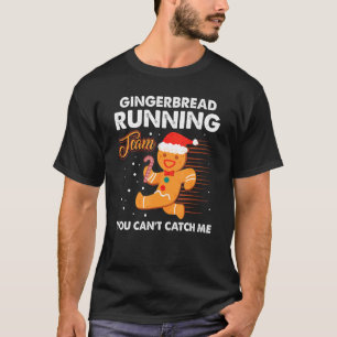 Gingerbread Running Team Christmas Cookie Baking T-Shirt