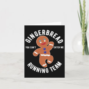 Gingerbread Running Team Fun Gingerbread Christmas Card