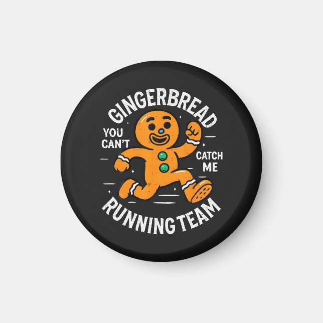 Gingerbread Running Team Magnet (Front)