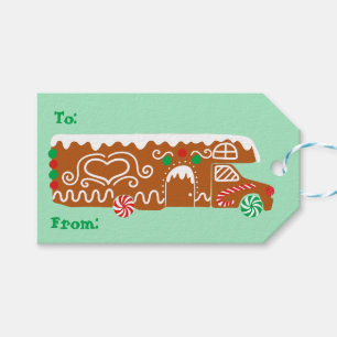 Gingerbread RV Class C Camper Christmas To From Gift Tags