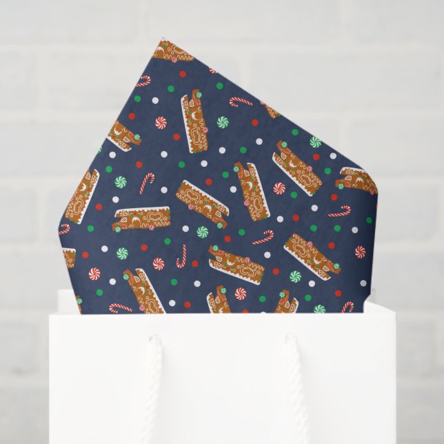 Gingerbread RVs Class C Camper Christmas Tissue Paper (Gift Bag)