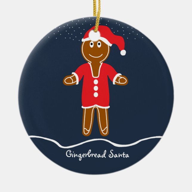 Gingerbread Santa Christmas Christmas Ornament (Front)