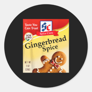 Gingerbread Sce Condiment Sce Costumes Group Match Classic Round Sticker