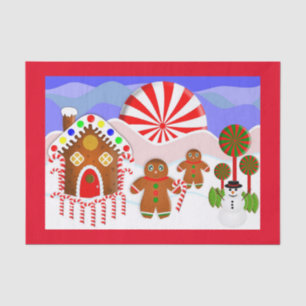 Gingerbread Scene Tissue Paper