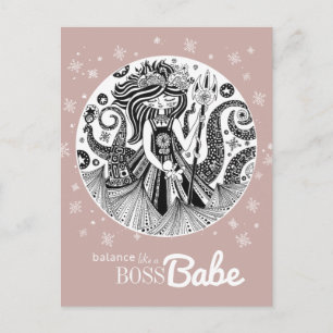 Gingerbread Sea Witch   Dark Rose Gold Pink Postcard