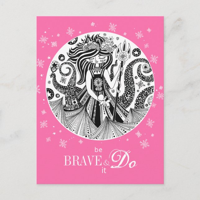 Gingerbread Sea Witch | Pink Postcard (Front)