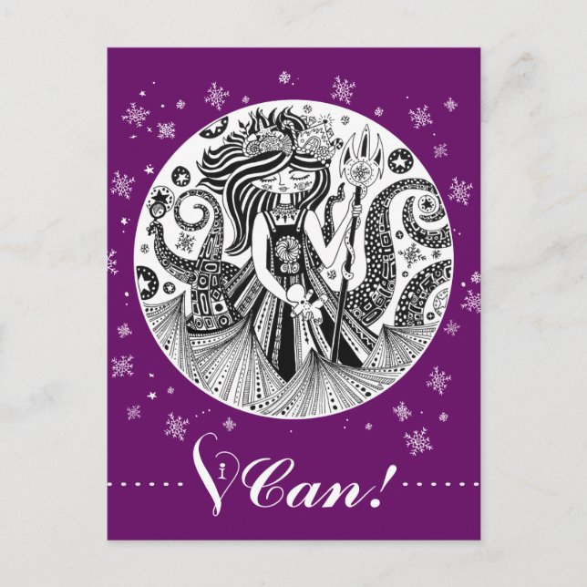 Gingerbread Sea Witch | Purple Postcard (Front)