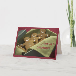 Gingerbread Seasons Greetings Holiday Card