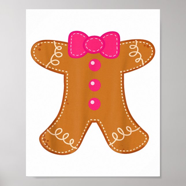 Gingerbread Shirt Adult Kids Men Women Cookie Cost Poster (Front)