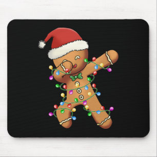 Gingerbread Shirt For Boy Girl Christmas Tree Ligh Mouse Pad