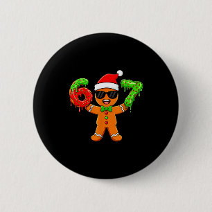 Gingerbread Six Seven 67 Meme 6 7 Funny Christmas  Cm Round Badge
