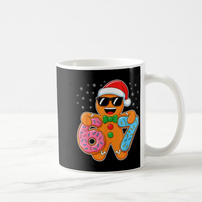 Gingerbread Six Seven 67 Meme 6 7 Funny Christmas  Coffee Mug (Right)