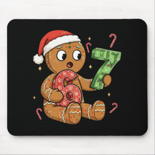 Gingerbread Six Seven 67 Meme 6 7 Funny Christmas Mouse Pad