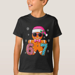 Gingerbread Six Seven 67 Meme 6 7 Funny Christmas  T-Shirt