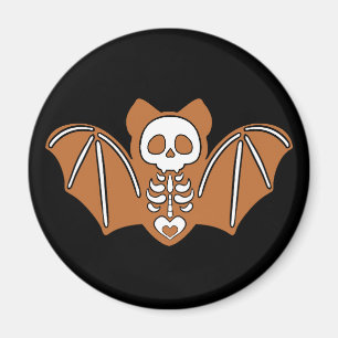 Gingerbread Skeleton Bat Magnet
