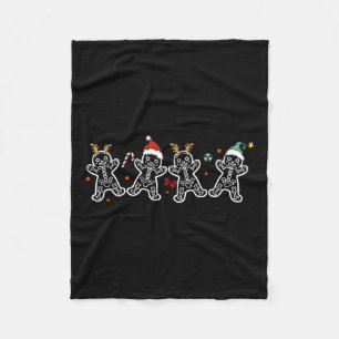 Gingerbread Skeleton Christmas Radiology Shir Xray Fleece Blanket