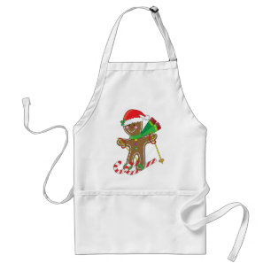 Gingerbread Skier Standard Apron