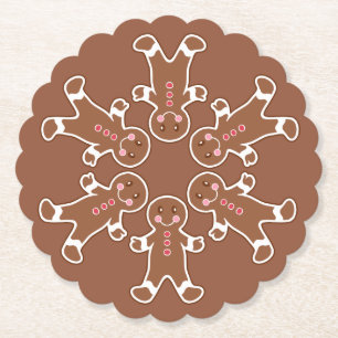 Gingerbread Snowflake Coasters