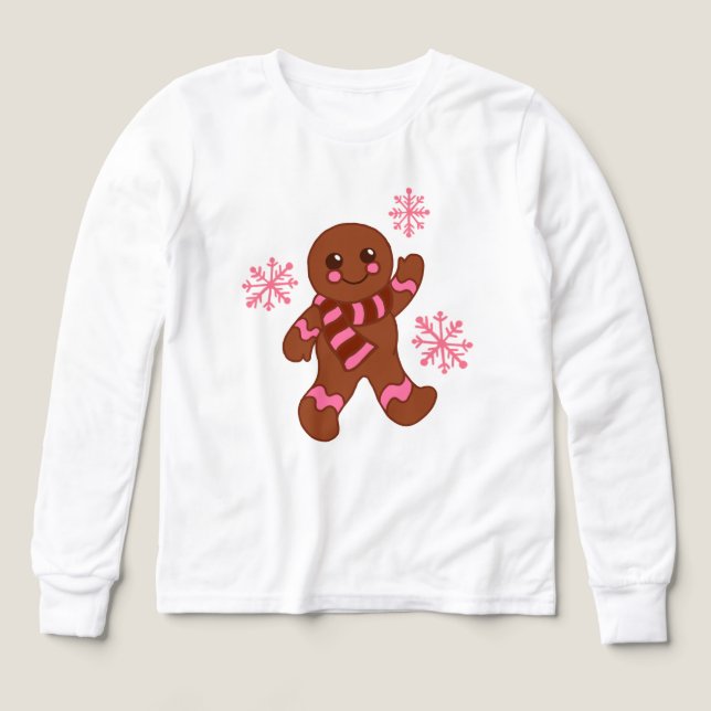 Gingerbread Snowflake T-Shirt (Design Front)