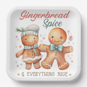 Gingerbread Spice and Everything Nice  Paper Plate