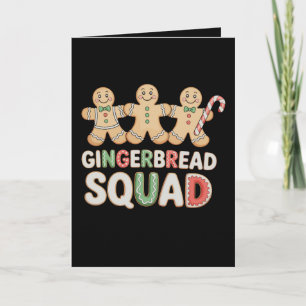 Gingerbread Squad Cute Cookie Christmas Xmas Holiday Card