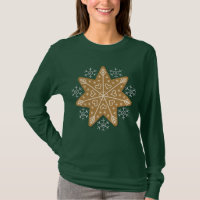 Gingerbread Star and Snowflakes Green