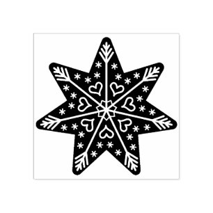 gingerbread star art stamp