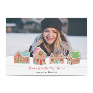 Gingerbread Street Holiday Photo Card