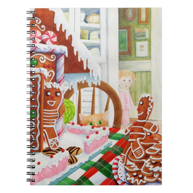 GINGERBREAD SURPRISE 6.5x8.75 Spiral Notebook (Front)