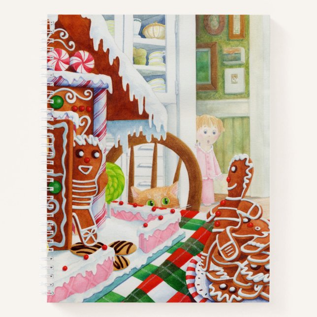 GINGERBREAD SURPRISE 8.5x11 Spiral Notebook (Front)