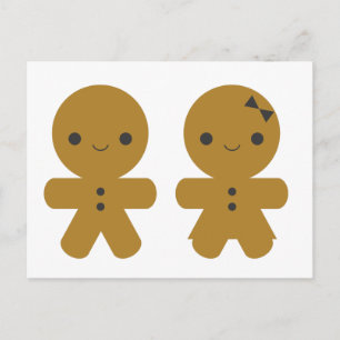 Gingerbread Sweethearts Postcard