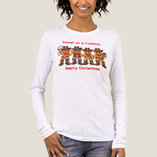 Gingerbread Swweet Cowboy Xmas Cookies T-Shirt Tri-Blend Shirt