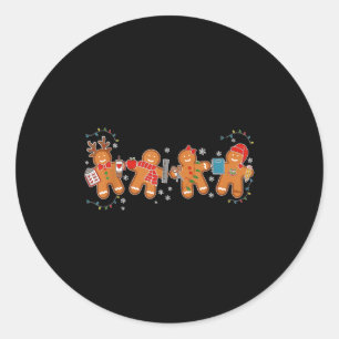 Gingerbread Teacher Holiday For Teacher Staff Chri Classic Round Sticker