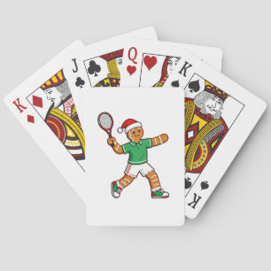 Gingerbread Tennis Christmas 2026 Holiday Sports Playing Cards