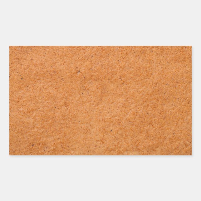 Gingerbread Texture For Background. Top View Rectangular Sticker (Front)