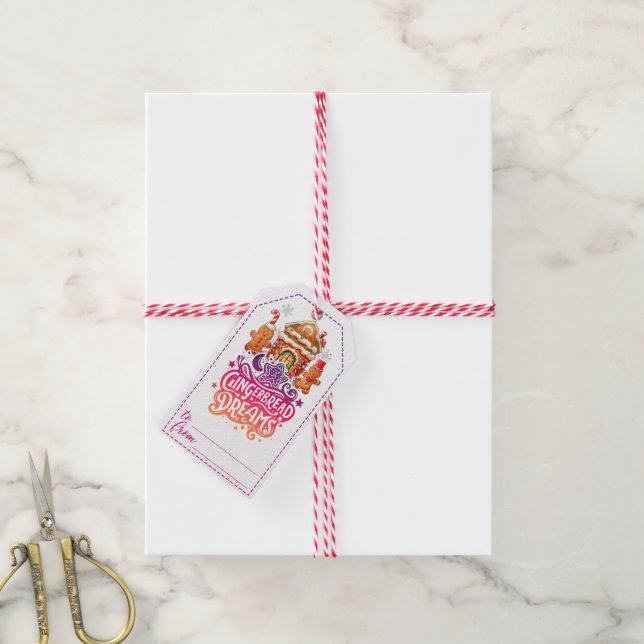 Gingerbread-themed Christmas gift tags (With Twine)