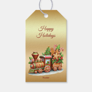 Gingerbread Train Holiday Gift Tag