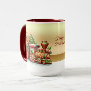 Gingerbread Train Holiday Mug