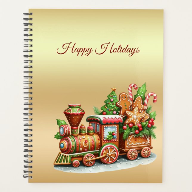 Gingerbread Train Holiday Planner (Front)