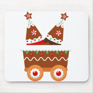 Gingerbread Train Mouse Pad