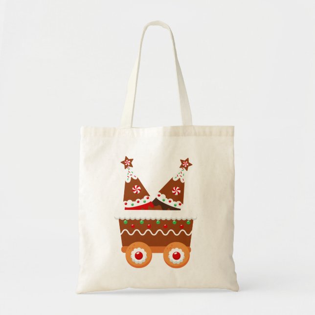 Gingerbread Train Tote Bag (Front)