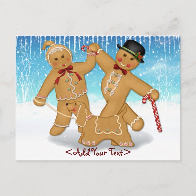 Gingerbread Trio Postcard (Front)