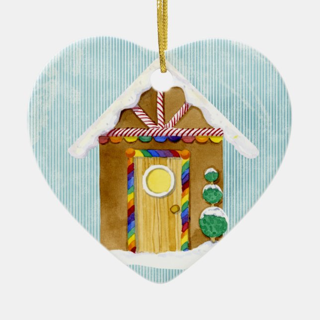 Gingerbread Village Cottages n People Ornament (Front)